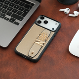 Harfli Vizon Deri iPhone Kılıf