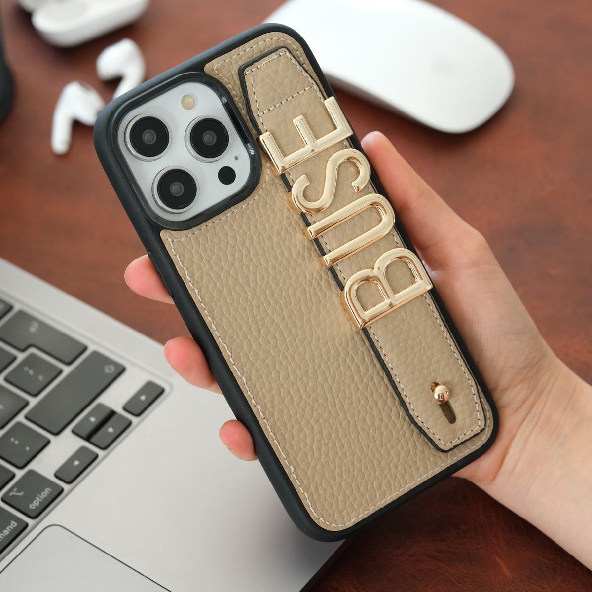 Personalized Mink Leather iPhone Case